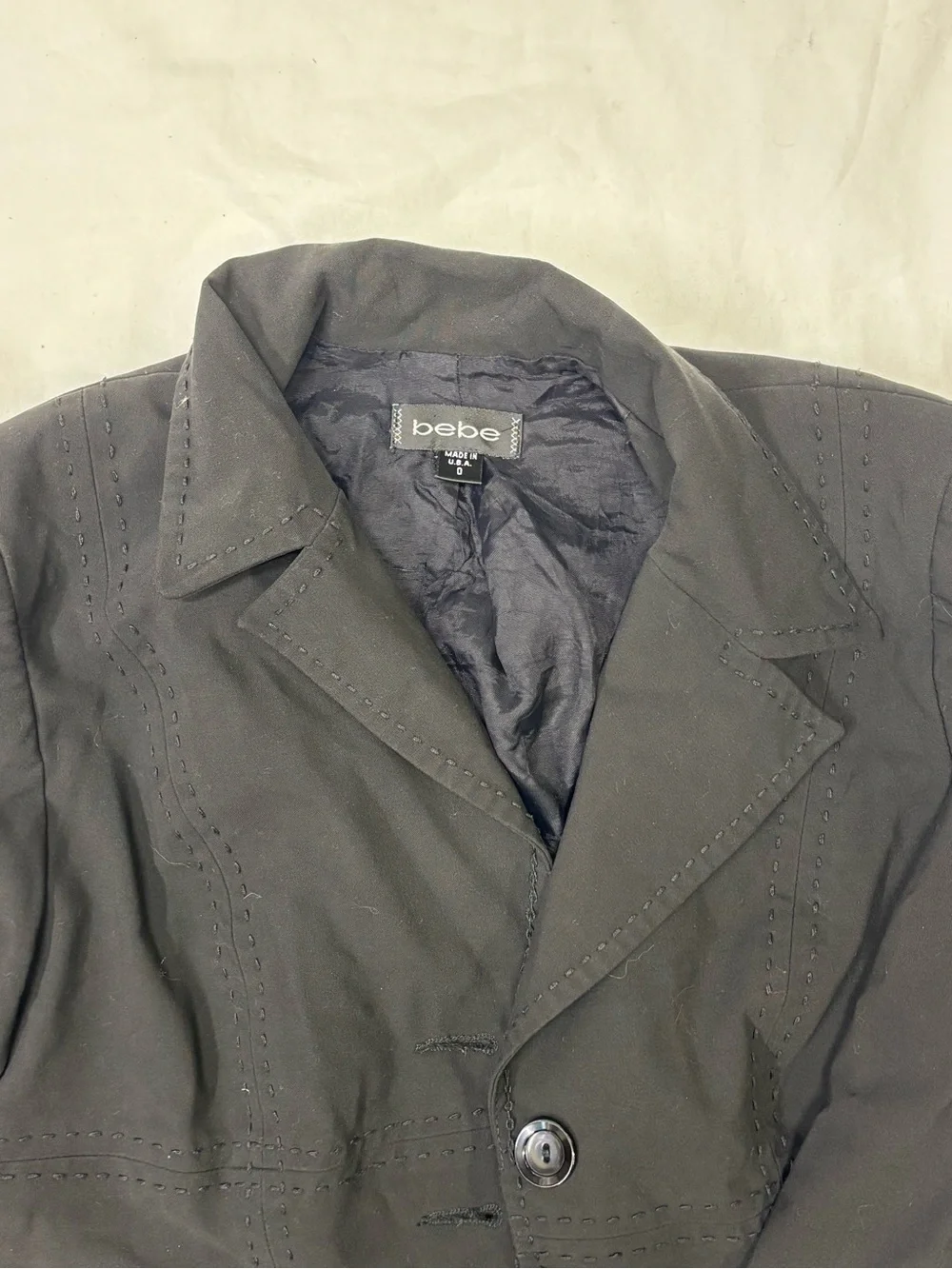 bebe Black Tailored Trench Coat